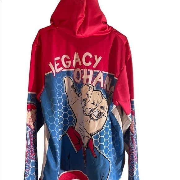 Punisher Sports Apparel Ohana Legacy pink and blue hoodie - Picture 2 of 9